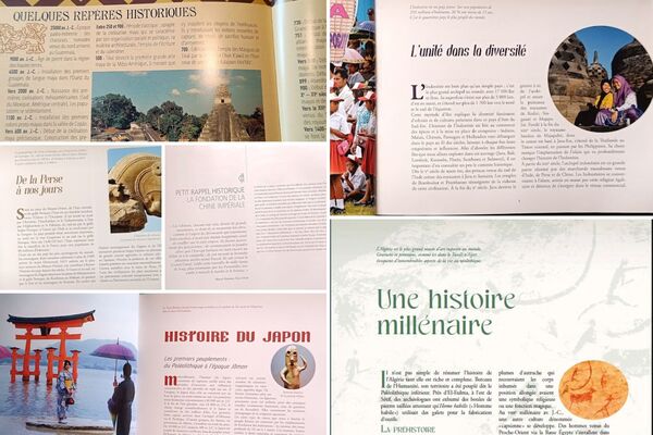 chapitres des livres de Frédéric Soreau dédiés à l'historie des pays visités