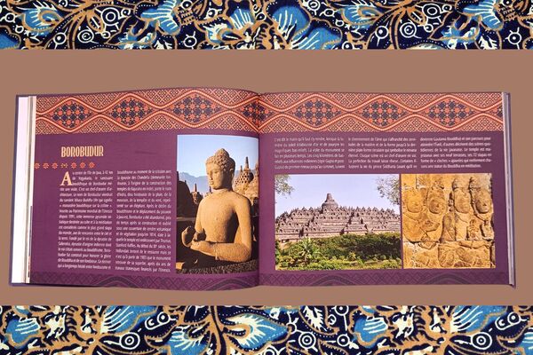 pages du livre Indonésie , l'archipel aux mille sourires de Frédéric Soreau consacré au temple de Borodurur