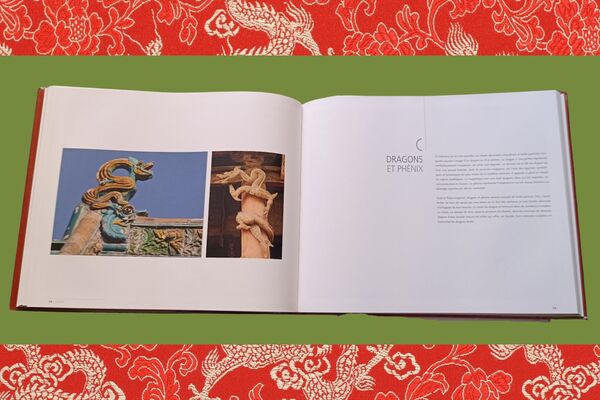 passage du livre Chine l'empire des contrastes sur la symbolique des dragons et des phénix dans la cité interdite